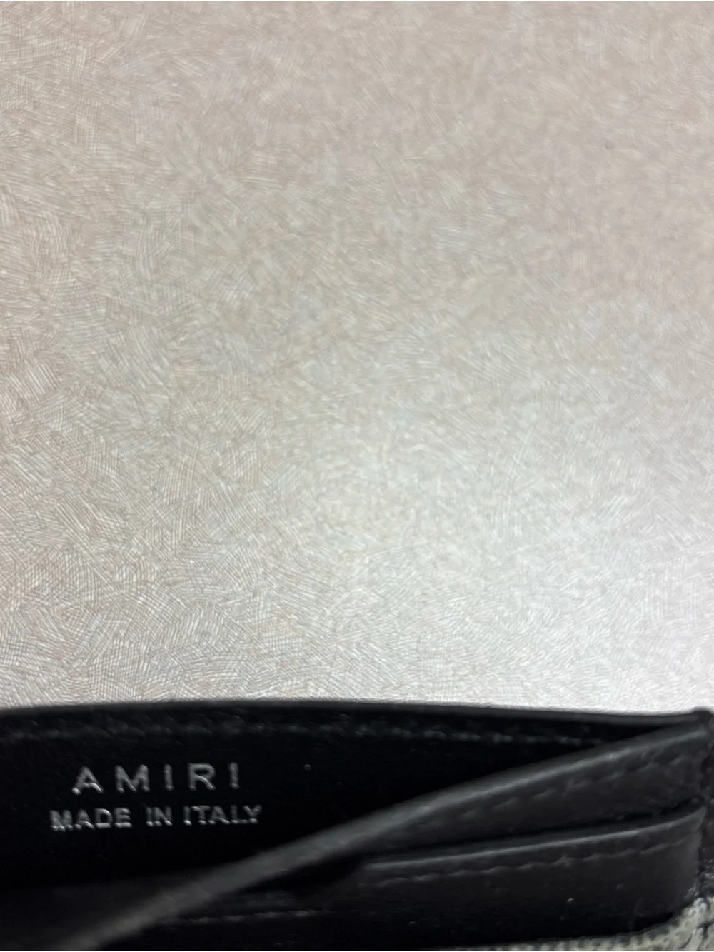 Amiri Bandana Print Leather Cardholder Wallet Denim Minimalist Slim